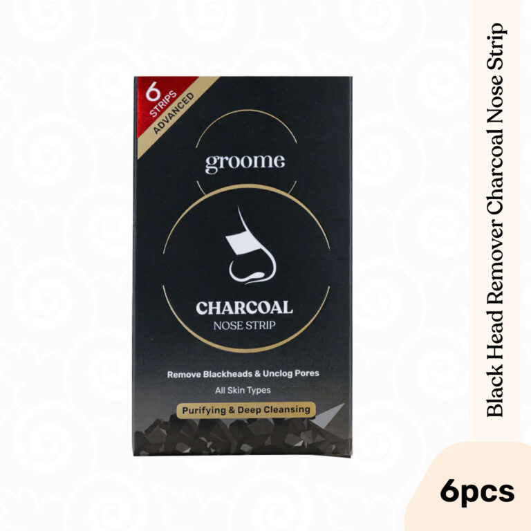 Groome Black Head Remover Charcoal Nose strips(Monthly Pack) 6 pcs
